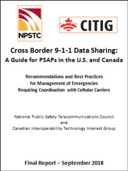 Cross Border 9-1-1 Data Sharing Report Cover