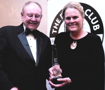 Swenson Receiving DeMello Award from McEwen